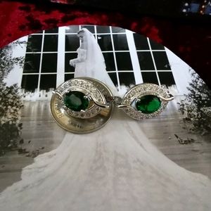 18K white gold filled earrings